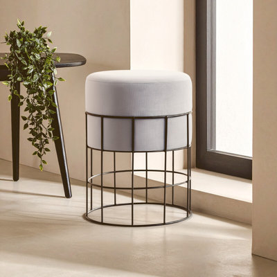 Katonah Stainless Steel Accent Stool
