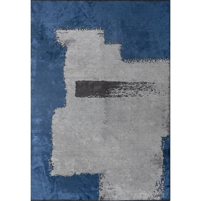 Bedia Rectangle Abstract Cotton and Viscose Indoor / Outdoor Area Rug