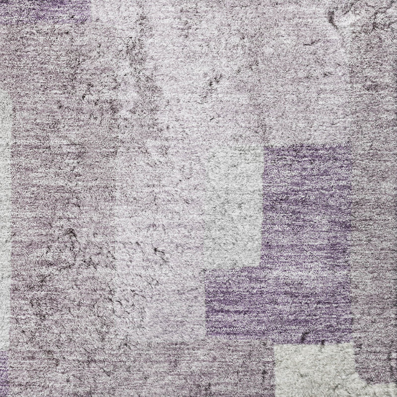 Tapis moderne Dream Shag ADS740, lavable à la machine, de qualité supérieure, Lavender, 9' x 12'