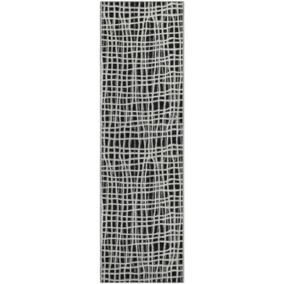 Premium Machine Washable Prisco Black Rug