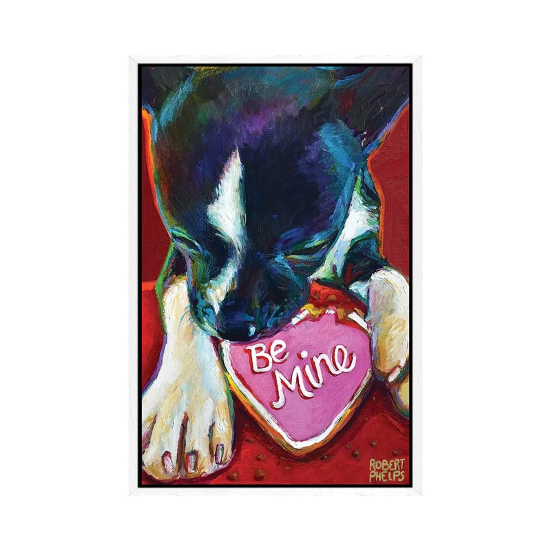 Be Mine by Robert Phelps - Painting on Canvas, 66.04 cm H x 45.72 cm W, White Framed