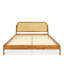Lit plateforme en rotin de bois massif avec tête de lit Beiro et cadre de lit style Mid-Century Beiro-1344325723-1344325725