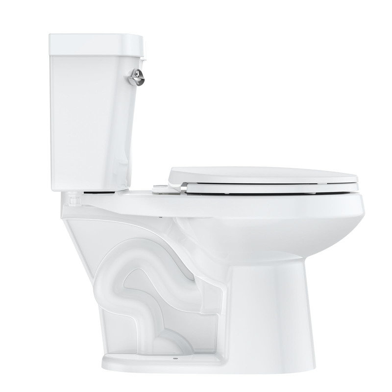 17" Comfort Height Toilet, Two-Piece Elongated Bowl, 1.28GPF Siphonic Flush, cUPC Certified White