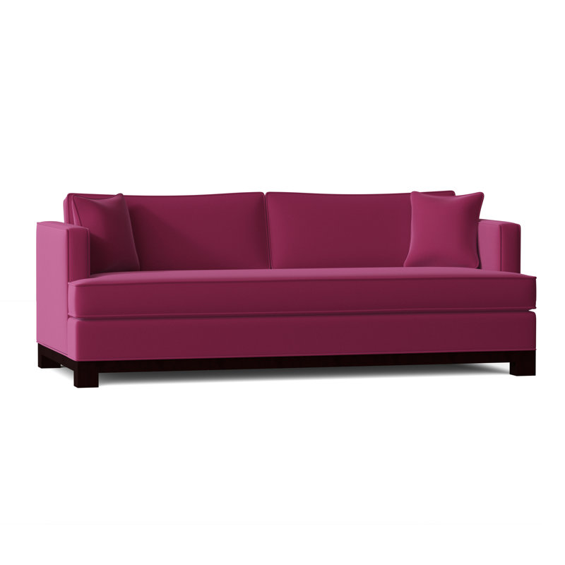 Canapé à accoudoirs encastrés avec coussins réversibles Cassidy, Standard, Rose Klein, Rouge