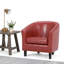 Fauteuil de baignoire contemporain en cuir végétalien avec accoudoirs hauts et coussin amovible Austin-1264954875