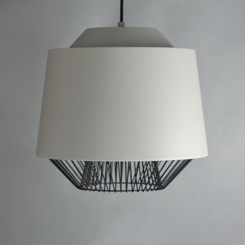 Cici - Luminaire suspendu simple, Gris/noir