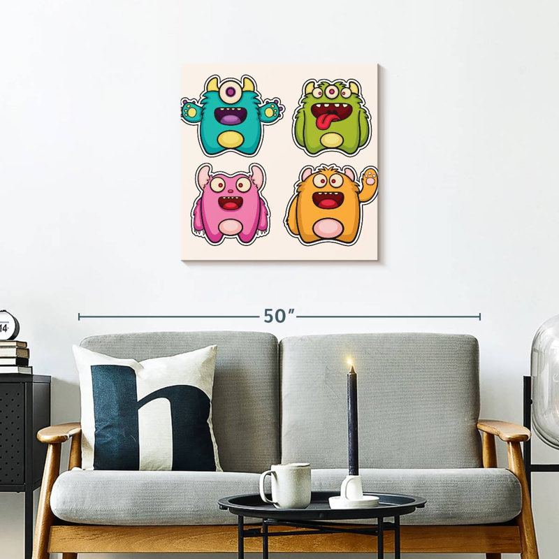 Baby Monsters Hello, 24" H x 24" W