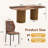 78.7" Large Farmhouse Kitchen Dinning Table Set Double Robust Pedestal-112473787-112473790-112829284