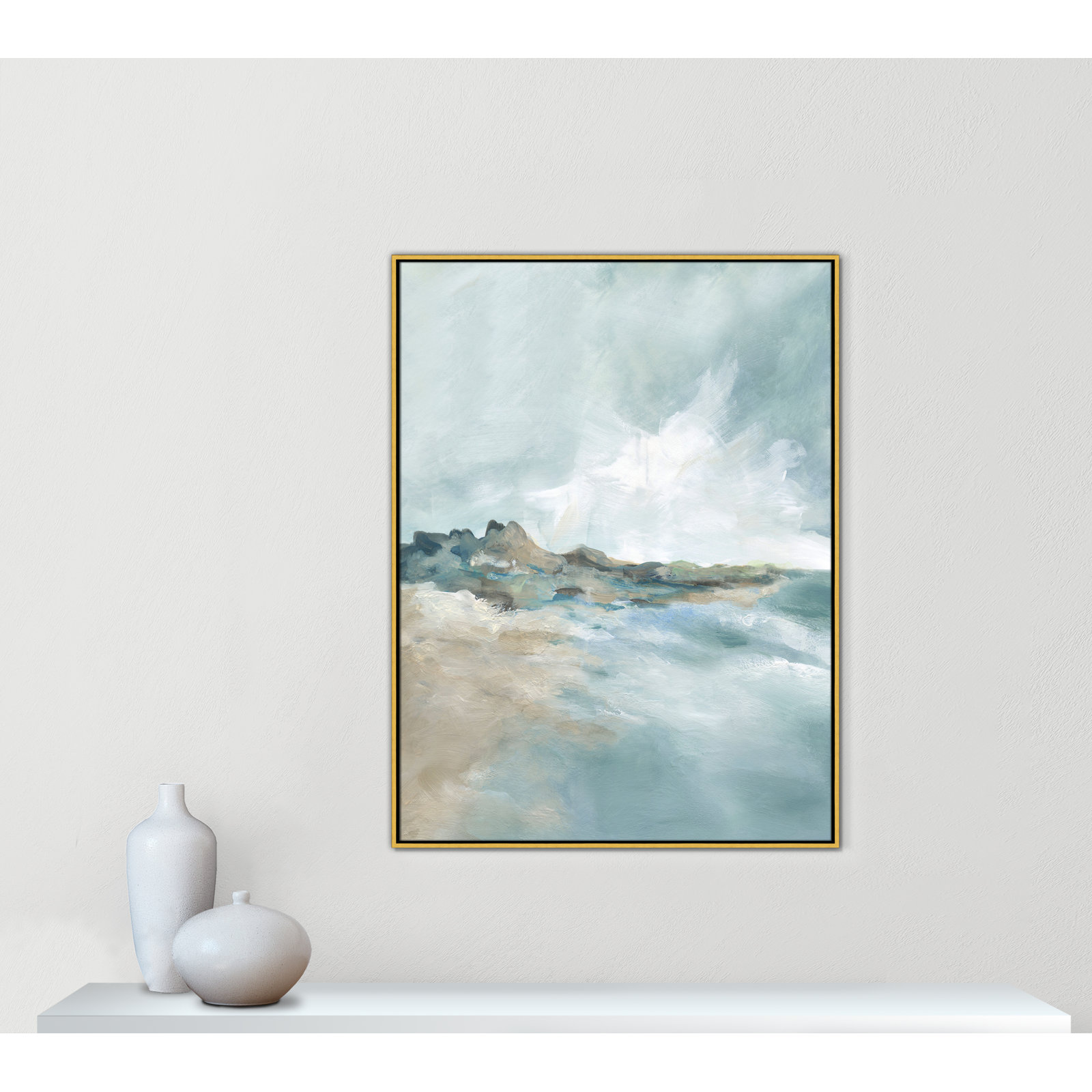Sandpoint Print by Carol Robinson, 49.5" H x 37.5" W, Gold