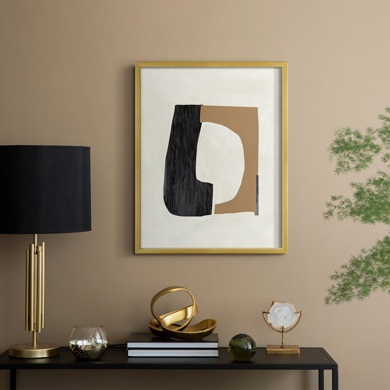 «Cardboard Cutouts II», reproduction encadrée - bois massif, H 11 po x l 9 po, Doré
