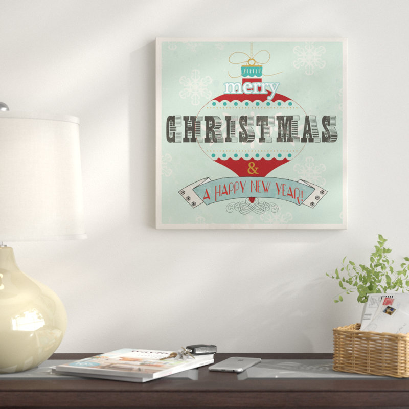 «RetroTidings», reproduction d'art textuel, H 40 po x l 40 po x P 1 po, Toile tendue