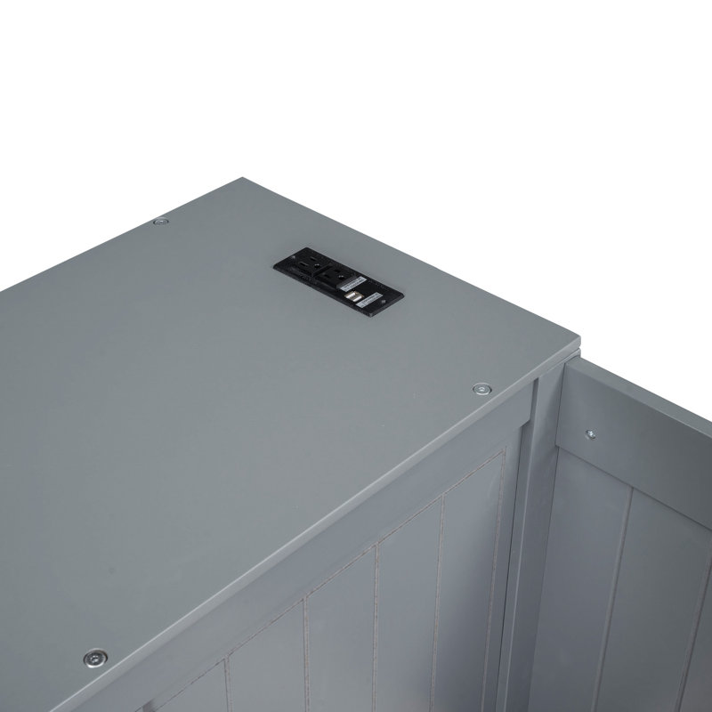 Daybed With Storage Arms, Gray