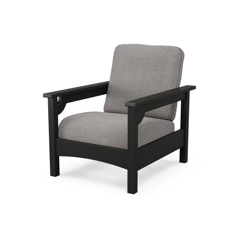 Club Chair, Grey Mist, Black