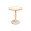 Table de bout moderne en bois massif et acier inoxydable