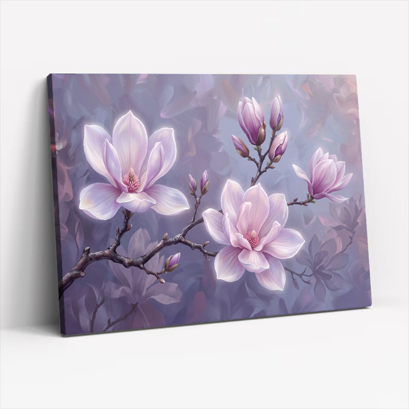 «Magnolia Blossom», reproduction d'art sur toile, ensemble de 1, H 16 po x l 24 po, Toile tendue