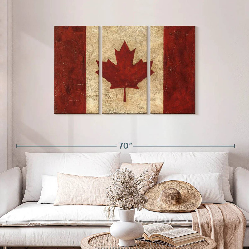 Drapeau canadien rétro Borges, H 28 po x l 45 po