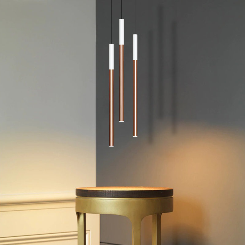 Baileyton 3 - Light LED Cluster Pendant, Brushed Copper/White
