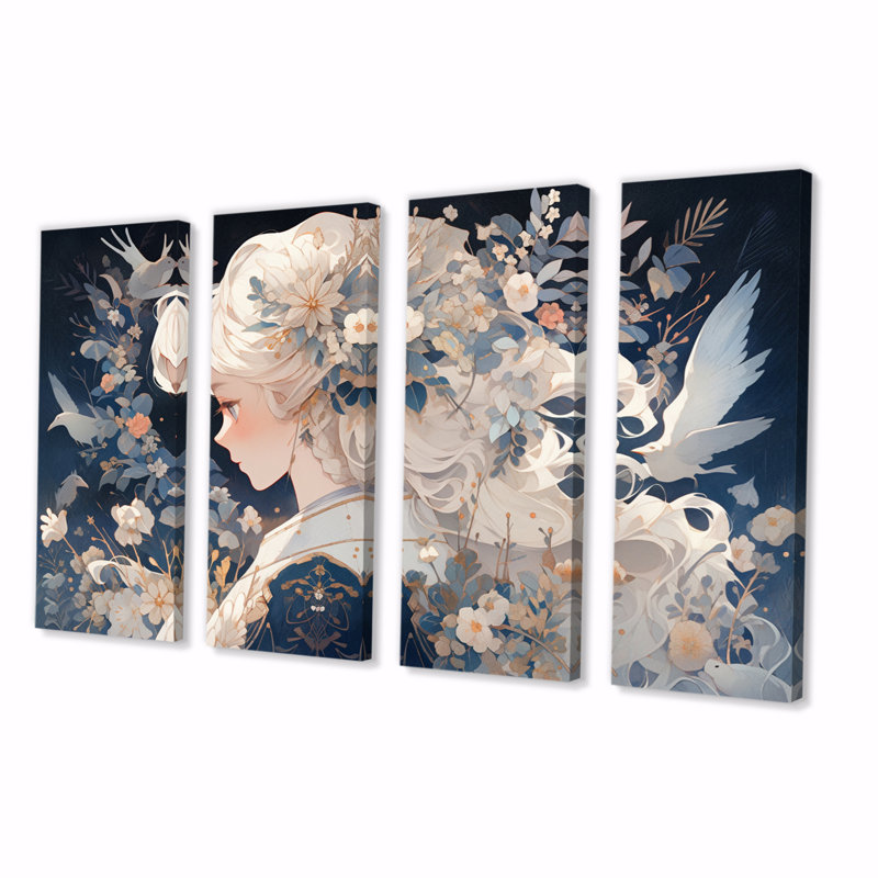 Personnage d'anime blond 4 pièces