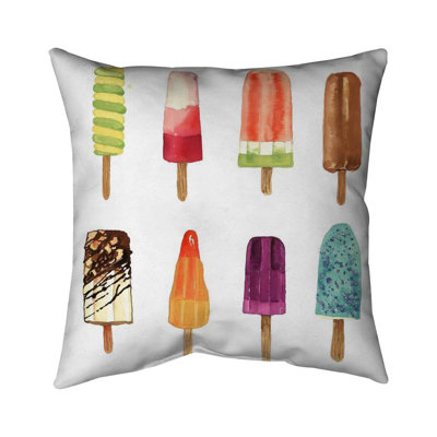 Iced lollipop - 16"x16" Outdoors Throw pillow - Spun poly - Print on demand