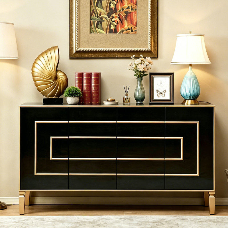 Armoire de vestibule American Luxury, H 33,5 po x l 63 po x P 15,7 po