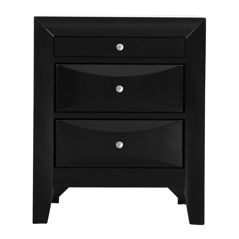 Table de chevet avec rangement pratique et design, Noir