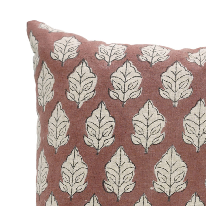 Housse de coussin Fabividine Floral Home Decor, impression en bloc, Mayur, H 14 po x l 36 po