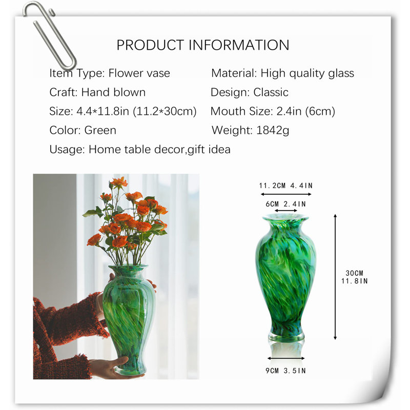 Vase de table en verre Corringham