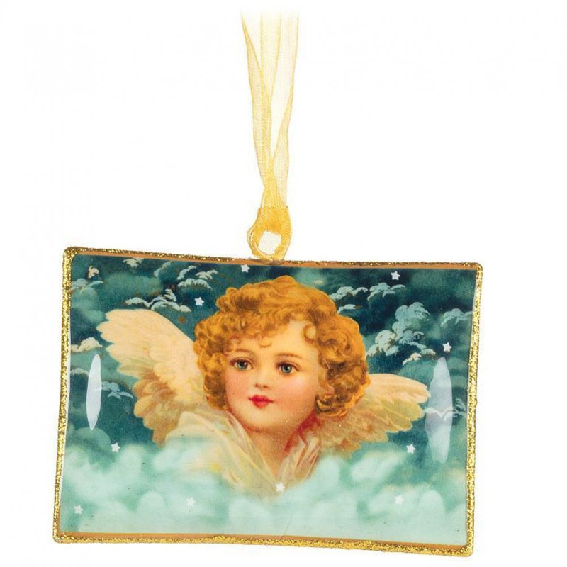 Cherub Rectangle Ornament