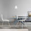 Samir Metal Cross Back Side Chair in White