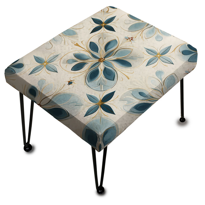 Maltese Mosaic - Damask Rectangle Ottoman