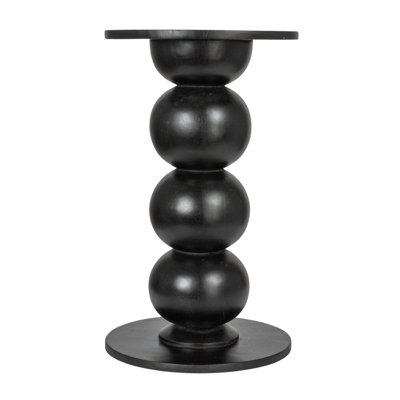 Nolan Round Mango Wood Over-sized Bubble End Table by Rowena Interiors