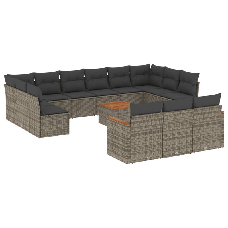 Vidaxl Garden Sofa Set Gray