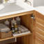 Meuble-lavabo antique de 30 po avec lavabo en céramique, meuble-lavabo moderne Mid-Century avec 2 portes à fermeture en douceur et grand espace de rangement, ensemble de meuble-lavabo simple autoportant rétro