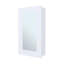 Armoire blanche avec miroir pour la salle de bain, 3 tablettes robustes pour la salle de bain et pratique-724416171