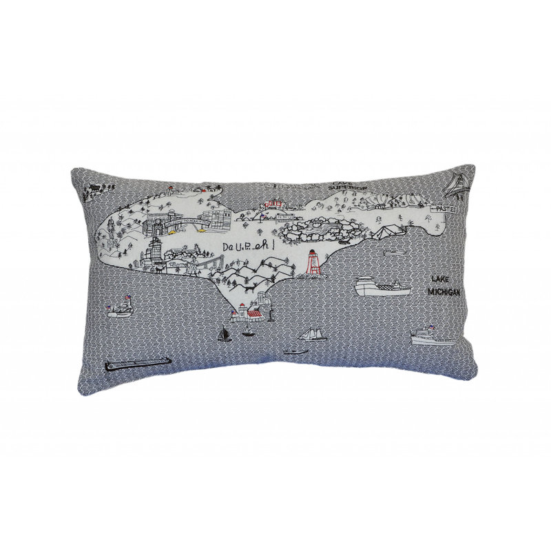 Coussin lombaire 25 po White Michigan, Crème