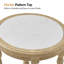 Ensemble de 2 tables de bout en bois massif avec plateau en marbre Aristidh