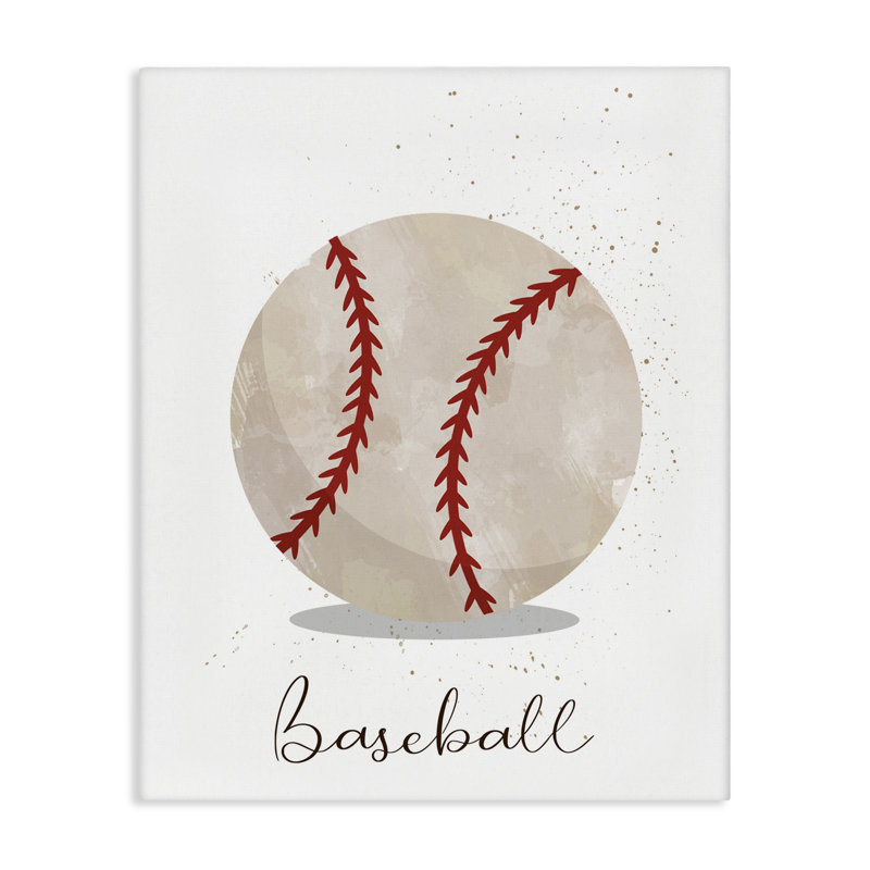 «Let's Play Ball Baseball Canvas», conception par Christine Simpson Art, H 20 po x l 16 po