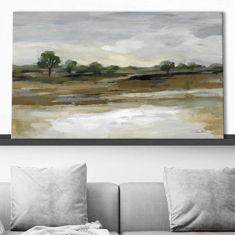 «Cool April Day Crop» - peinture, L 30 po x H 18 po, Toile tendue