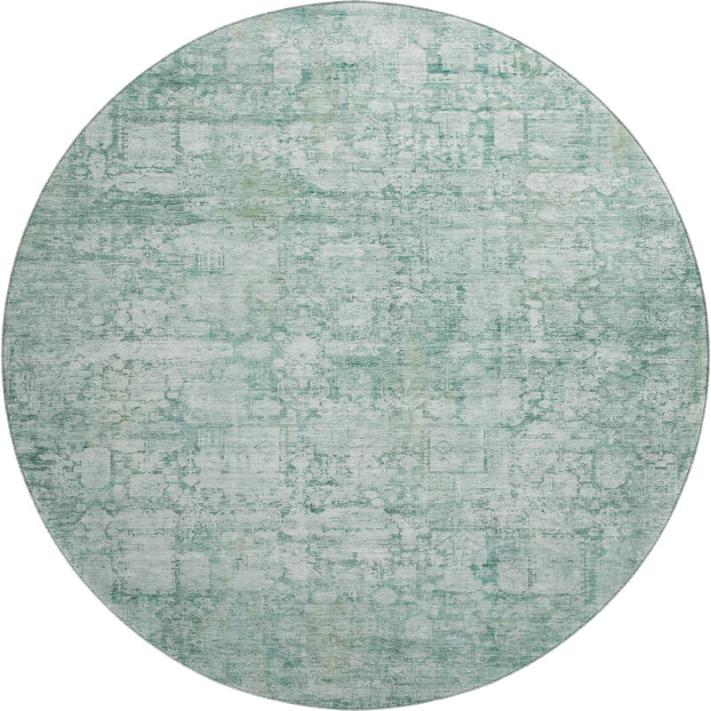 Premium Machine Washable Maag AMF1764 Modern Rug, Round 8'