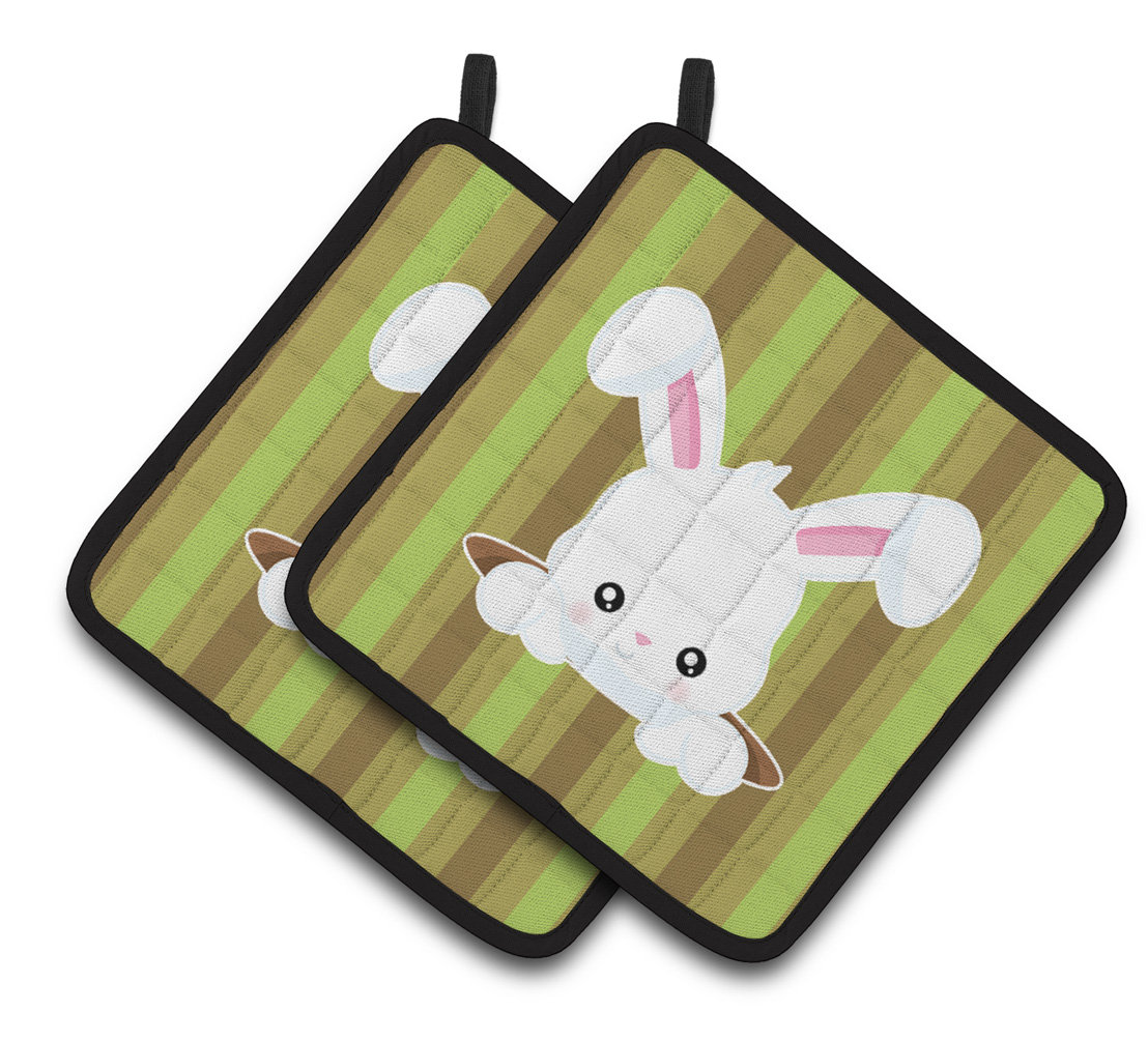 Caroline's Treasures Easter Rabbit Hole Potholder | Wayfair