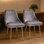 Chaise de salle à manger contemporaine avec structure dorée et tissu de velours argenté - ensemble de 2
