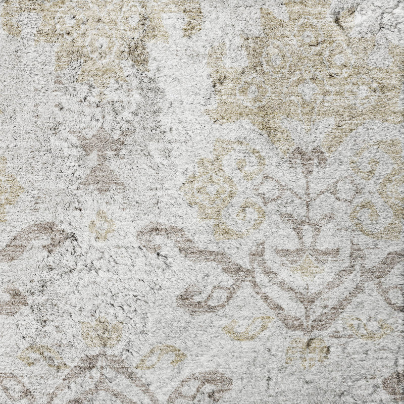 Tapis vintage Dream Shag ADS759 lavable à la machine de qualité supérieure, Ivory, 3' x 5'