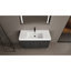 Meuble-lavabo élégant avec lavabo en résine et beaucoup de rangement, idéal pour les salles de bain modernes.