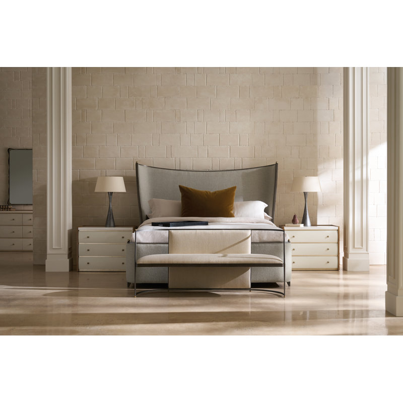 Provence Upholstered Spindle Bed, King