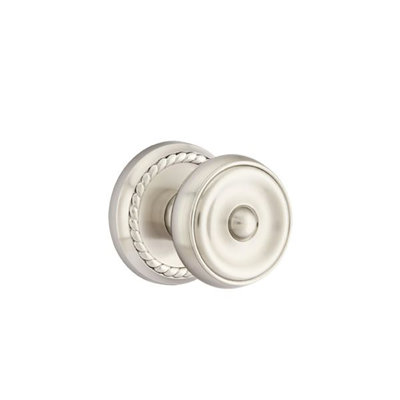Emtek Key-in Single Cylinder Knobset w/ Rope Rosette and Waverly Knob
