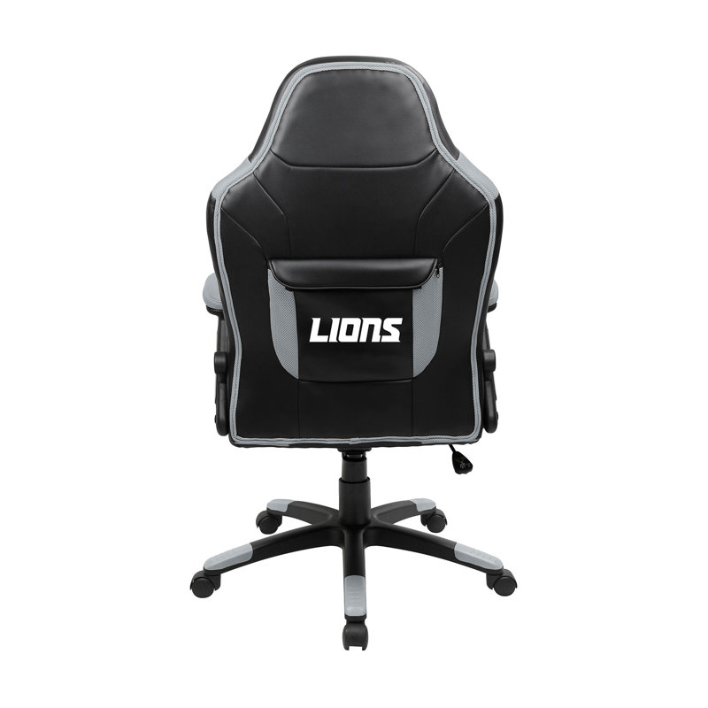 NFL Oversized Gaming Chair, Black/Gray and Detroit Lionsand