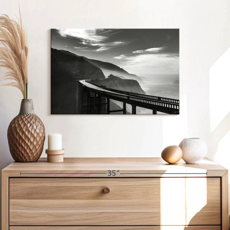 Kavia Monochrome Bixby Bridge, 32" H x 48" W