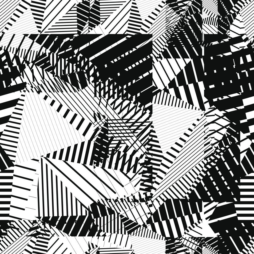 Touchet Black And White Pattern von Sylverarts - Grafik auf leinwand