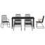 7 Piece Garden Dining Set Black PVC