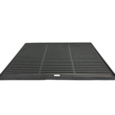 Plaque chauffante 18 po x 14 po en fonte réversible, sûre et fiable, plate inégale, facile à entretenir, idéale pour le steak, gril réversible équilibré à la chaleur de 18 po x 14 po, steak idéal, sécuritaire, nettoyable